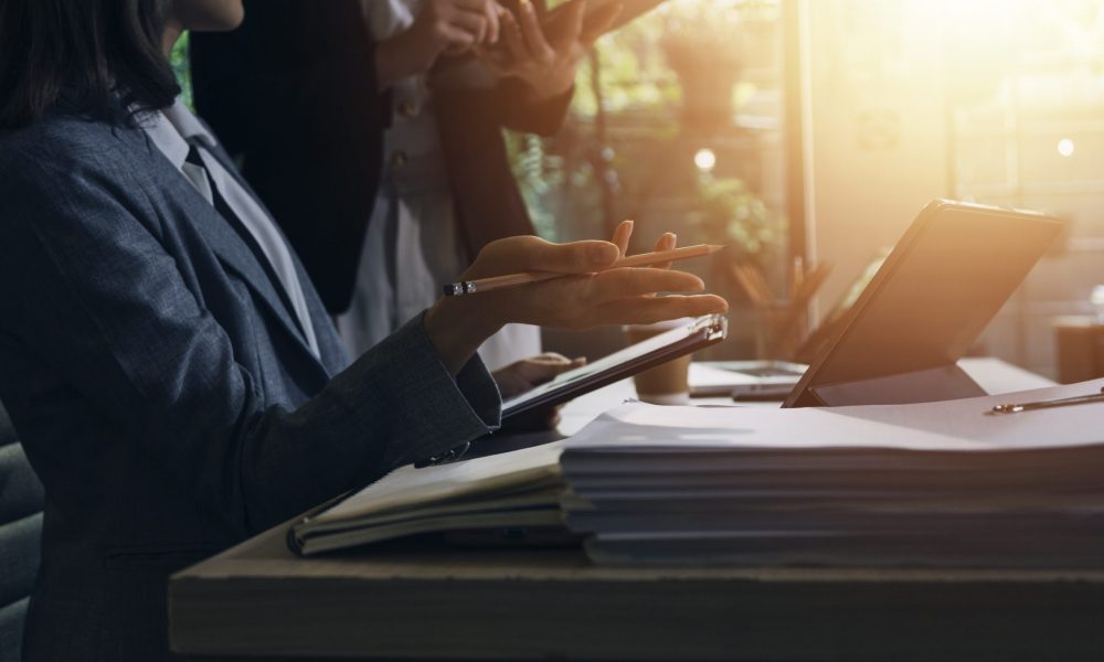 Business Consulting meeting working and brainstorming new business project finance investment concept